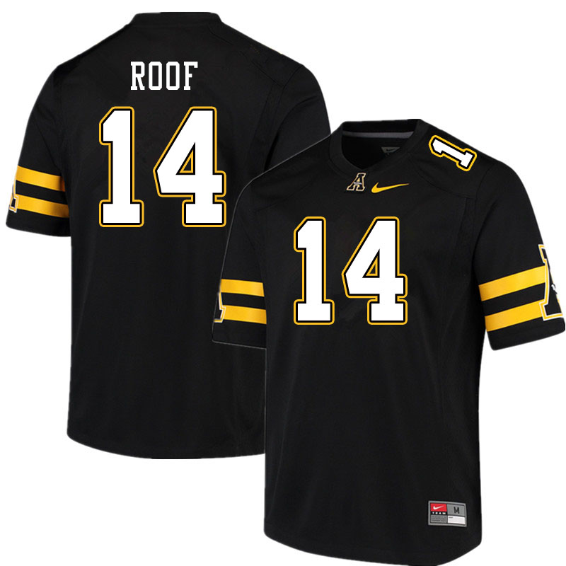 Men #14 T.D. Roof Appalachian State Mountaineers College Football Jerseys Sale-Black - Click Image to Close